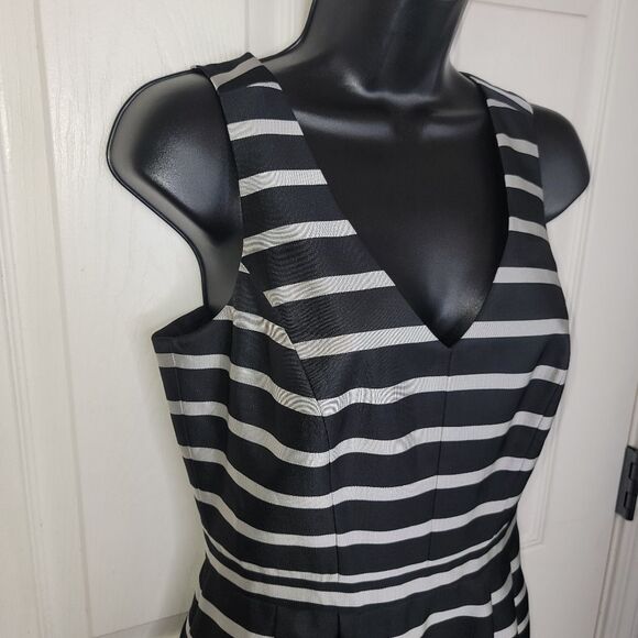 J. CREW Nwt striped metallic jaquard dress size 2 - Picture 3 of 10
